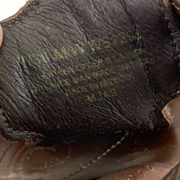 Born Brown Leather Floral Cut Out Slide Wedge Sandal Studded Heel Womens 7 - Picture 7 of 12